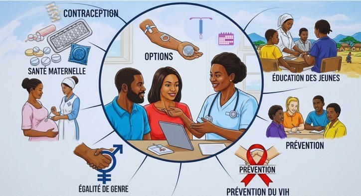 DSSR & PF : contraception, santé maternelle, éducation, prévention, égalité de genre – Conception Wassiou Chitou